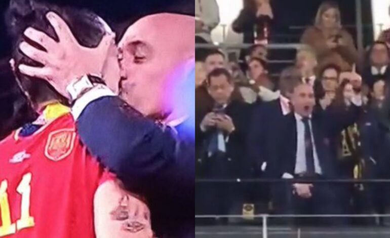 Un beso no solicitado y un gesto obsceno cerca de la reina, las polémicas del presidente de la RFEF
