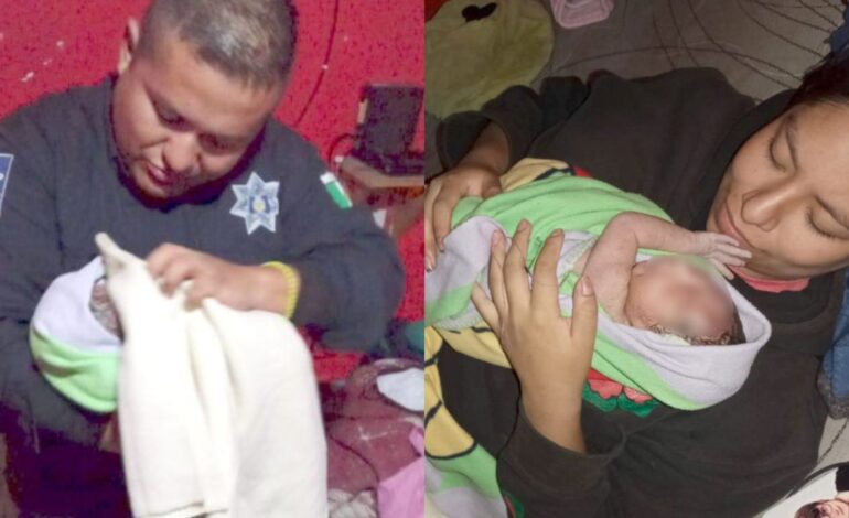 Policías ayudan a mujer a dar luz en su casa, luego de que la regresaron del hospital