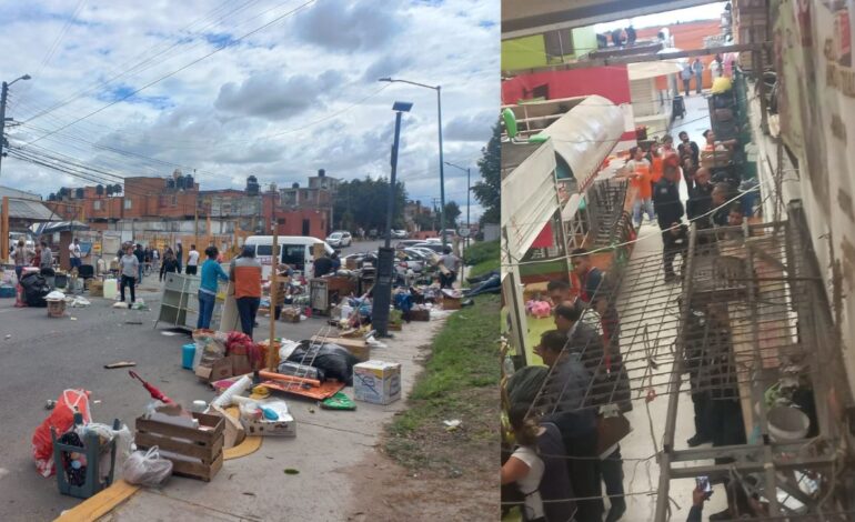 Desalojan a más de 60 locatarios de Mercado Izcalli de Edomex