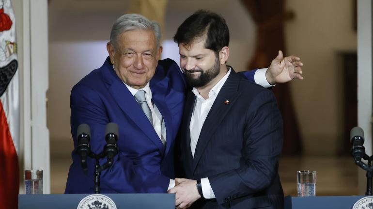 Boric agradece la solidaridad de México y López Obrador